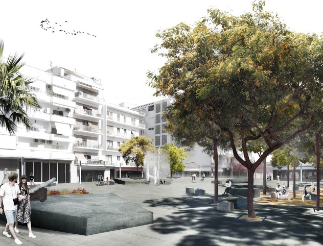 Imatge virtual del projecte de la nova plaça del Canó de Santa Eulària.