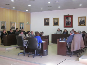 Una imagen del pleno celebrado en el Ayuntamiento de Sant Josep durante la mañana del jueves. 