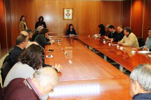 Una imagen de la reunión presidida esta mañana por Pepa Costa en el Consell d'Eivissa.