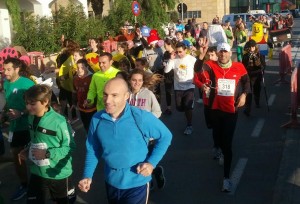 Algunos de los participantes en la salida realizada en el Paseo Marítimo.