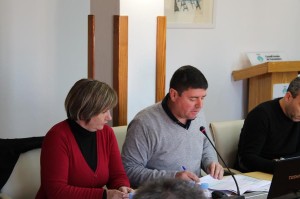 Representantes del GUIF en una sesión plenaria del Consell de Formentera