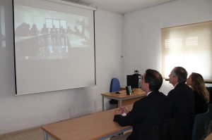 Minchioti, Serra y Ferrer siguen la reunión por videoconferencia