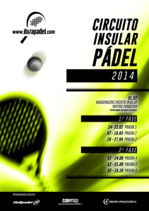 El cartell del Circuit Insular de Pàdel. 