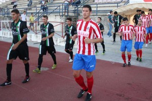 Jesús Cruz con la camiseta del Don Benito. Foto: Areadeportiva.net.