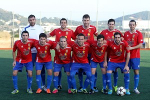 En la imagen, un equipo inicial del Portmany en un partido de Liga