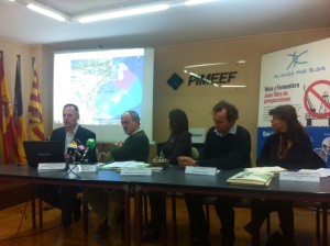 Imagen de la rueda de prensa de la Alianza Mar Blava, celebrada en la sede de la Pimeef. Foto: D.V.