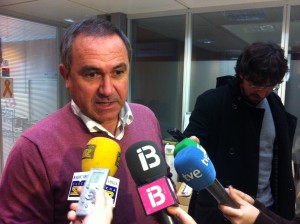 Xico Tarrés atenent als mitjans de comunicació. Foto: D.V.