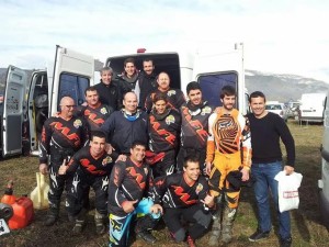 Foto de familia de la expedición pitiusa que acudió al Enduro de Bassella