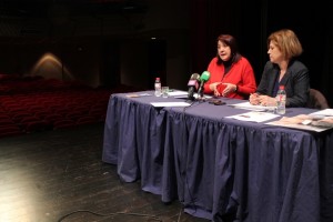 Lina Sansano y Ana Costa, durante la presentación