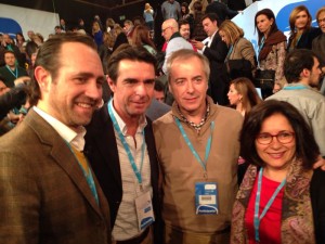 José Ramón Bauzá, José Manuel Soria, Vicent Serra y Pepita Gutiérrez , amb el ministre Soria Foto: Partido Popular