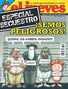 Portada de la edición 1.575 con el subtítulo  'La revista que secuestran los viernes'.