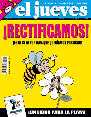 jueves-Portada de 'rectificación' sui generis correspondiente al num. 1.574