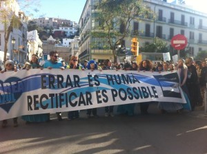 Cabeza de la manifestación a su comienzo