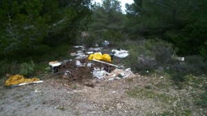 Imatge de l'abocador irregular de s'Estanyol. Foto: PSOE-Pacte.