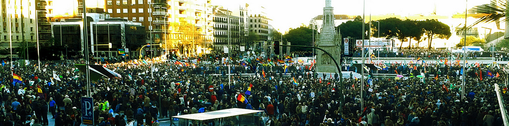 Imagen de la protesta en Madrid de la Marcha de la Dignidad 22-M. Foto: Flickr Marchadeladignidad.