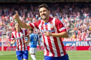 David Villa celebra un gol conseguido esta temporada por el Atlético. Foto: Wikipedia