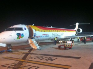 En la imagen, el avión de Air Nostrum antes de despegar rumbo al aeropuerto de Eivissa.