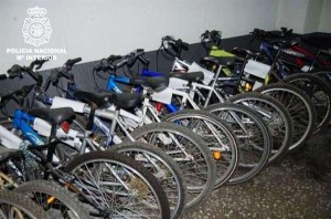 Una imagen de una exposición anterior de bicicletas robadas.