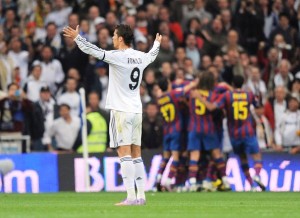 Cristiano Ronaldo se lamenta tras un gol marcado por el FC Barcelona.