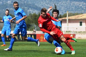 Brandon, durante el partido de la pasada jornada ante el Ferriolense. Foto: Fútbol Balear