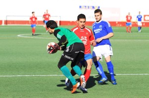 Jaime Domínguez, portero del San Rafael, fue expulsado en el minuto 45. Fito: Fútbol Balear