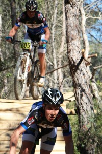 Dos de los participantes en el Trofeo Festes de Santa Eulària de BB disputado en Can Truy.