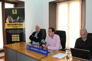 Rai Prats, Juan Riera y César Sánchez, durante la presentación de la nueva aplicación para dispositivos  móviles.