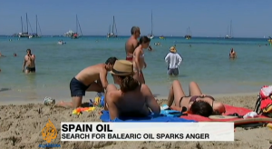 Captura de una imagen del reportaje de Al-Jazeera sobre las prospecciones en ibiza. 