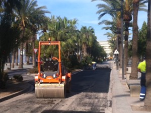 Reasfaltat del passeig de ses Fonts. Foto: D.V.