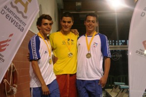 Rubén García (CN Santa Eulalia) logró la medalla de oro en los 100 libres infantil. Fotos: C. V.