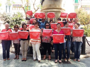 Imatge de la protesta contre el masclisme de Cañete que ha tengut lloc al passeig Vara de Rey d'Eivissa.