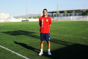 Alejandro Alcócer, durante su etapa en el fútbol ibicenco antes de viajar a Nicaragua.