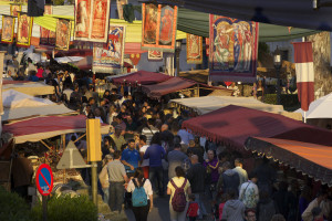 Vista general de los puestos de la Feria Medieval. Foto: Joan Costa