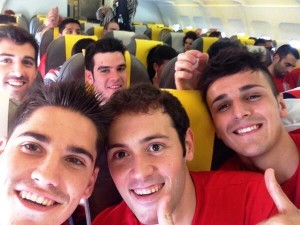 Los jugadores del Anguiano se muestran confiados en el viaje hacia Ibiza. Foto: Twitter