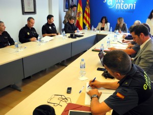 Imatge de la Junta Local de Seguretat de Sant Antoni. Foto: Ajuntament de Sant Antoni.