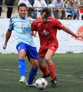 El partido ha sido duro por momentos. Foto: Fútbol Balear