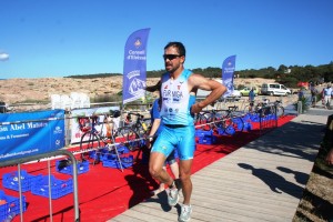 Vicent Roig, 'Furmiga', durante el Quadriatlón Isla de Ibiza disputado el pasado sábado.