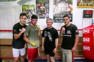 Daniel, Víctor, Bartolo e Iván posan en el gimnasio del polideportivo de sa Blanca Dona. Fotos: C. V.