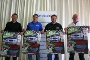 Víctor Lozano, José Antonio Vázqauez, Vicente Torres y Manuel Adana, en la presentación del Rallye de Sant Josep.