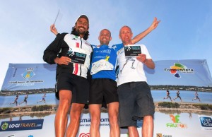 José Antonio Planells, Samuel Urbano y Mark Newton, los tres primeros de la prueba reina.