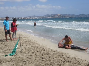 Imagen de las pruebas de selección desarrolladas en Platja d'en Bossa