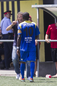 Elcacho da instrucciones a Winde. Foto: Carles Ribas