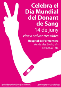 A la imatge, el cartell del Dia Mundial del Donant de Sang. 