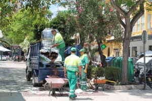 La brigada de jardines, en Vara de Rey