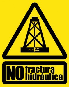 Cartell en contra de la fractura hidràulica o fracking.