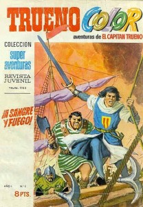 Portada del numº 1 de Trueno Color aparecido en 1969. El nuevo formato álbum coloreaba las reediciones de material antiguo.