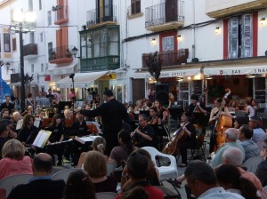 Imatge del concert de la Banda Simfònica al Mercat Vell. Foto: Patronat de Música d'Eivissa.