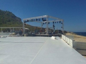 Imagen de la instalación denunciada por el GEN en el Parque Natural de ses Salines