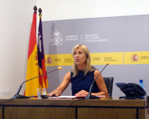 Teresa Palmer, durante una ruda del prensa. Foto: Delegación del Gobierno.