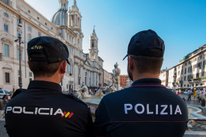 Imagen de una patrulla conjunta en Roma. Foto: Ministerio del Interior.